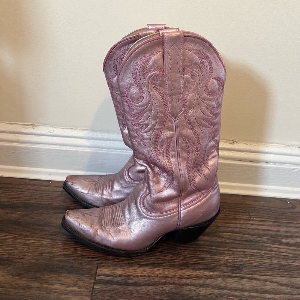 IDYLLWIND WOMEN'S METALLIC LEATHER WESTERN BOOT - SNIP TOE